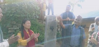 खोटाङको जन्तेढुंगा गाउँपालिका–६ को सोभे खानेपानी योजना उद्घाटन