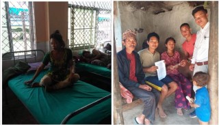 मानसिक रोगबाट पिडित मकालुमायाँलाई आर्थिक सहयोग