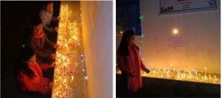 आप्रवासी कामदारको सम्मानमा दिप प्रज्वलन