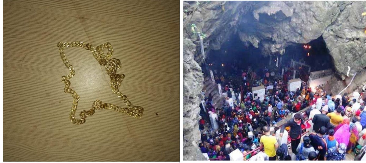 भाकल पुरा भएको भन्दै प्रभाले चढाईन् हलेसीमा १  तोला ४ आनाको सुनको सिक्री