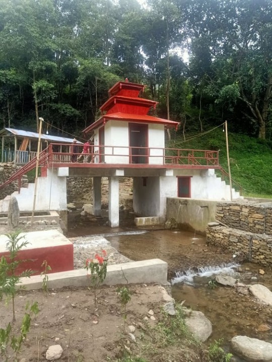 खोटेहाङकाे चिप्रिङ खोलामा श्यामगंगा मन्दिर