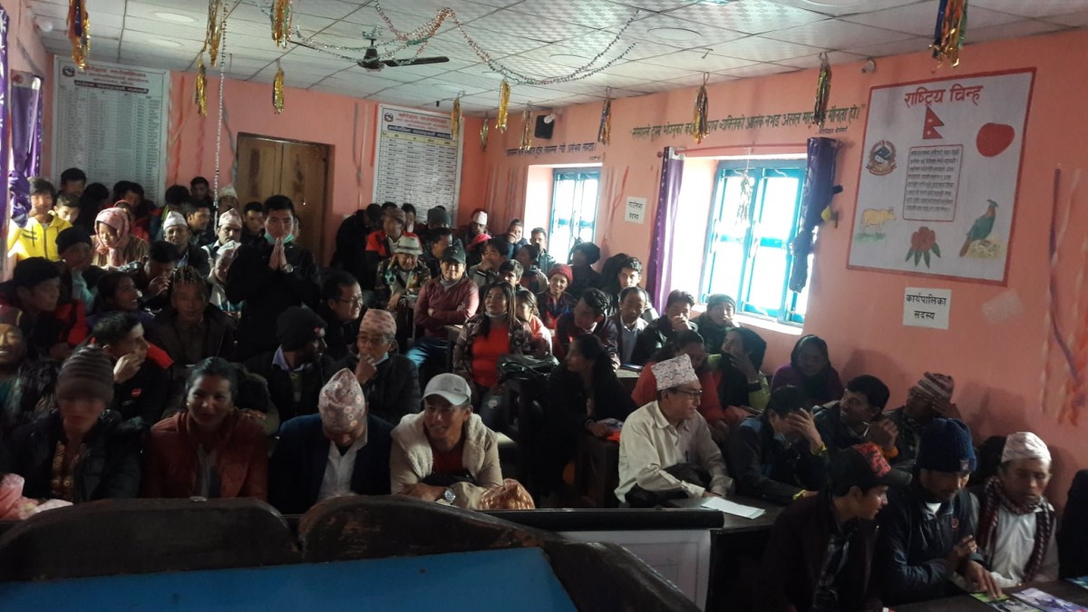 उपभोक्ता समितिलाई खोटेहाङ गाउँपालिकाको अभिमुखीकरण