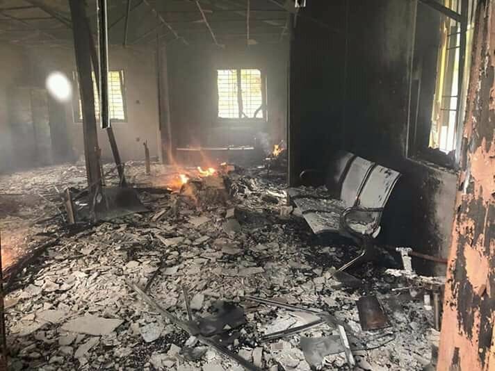 वीरेन्द्रनगर नगरपालिकाको वडा कार्यालयमा आगजनी