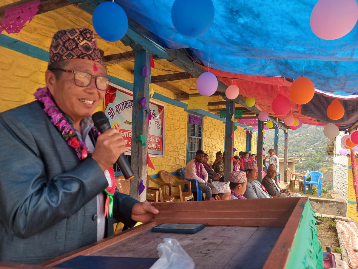 चिप्रिङ‌ : सातकन्या माविको ८ कोठे विद्यालय भवनको उद‌घाटन
