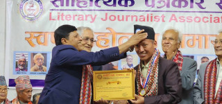 साहित्यकार एवं पत्रकार श्रीरामलाई सापसको सम्मान