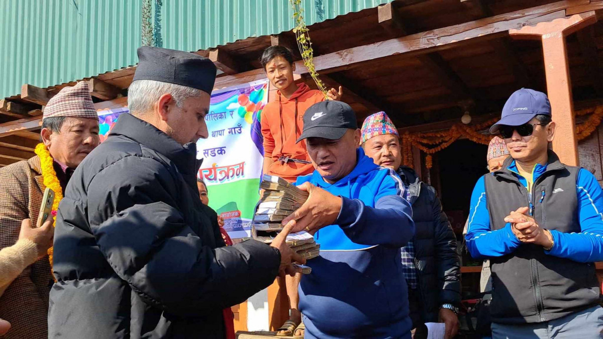 युके लाहुरे परिवारको सहयोगमा सामातुङ–पाँचगरे सडक स्तरोन्नतीको काम सुरु