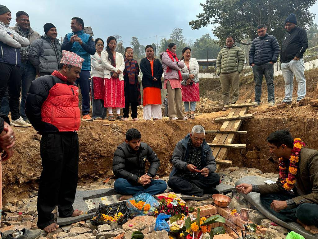 रावाबेँसी गाउँपालिकाको प्रशासनिक भवन निर्माण सुरु