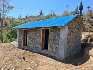 राजखर्कमा श्रमदानबाटै सामुदायीक भवन निर्माण