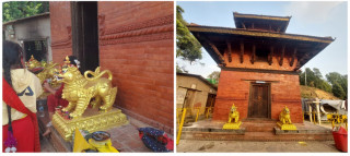 राईले चढाईन् कालिका भगवती मन्दिर र बुद्धेश्वर गुफामा अखण्ड बत्ती